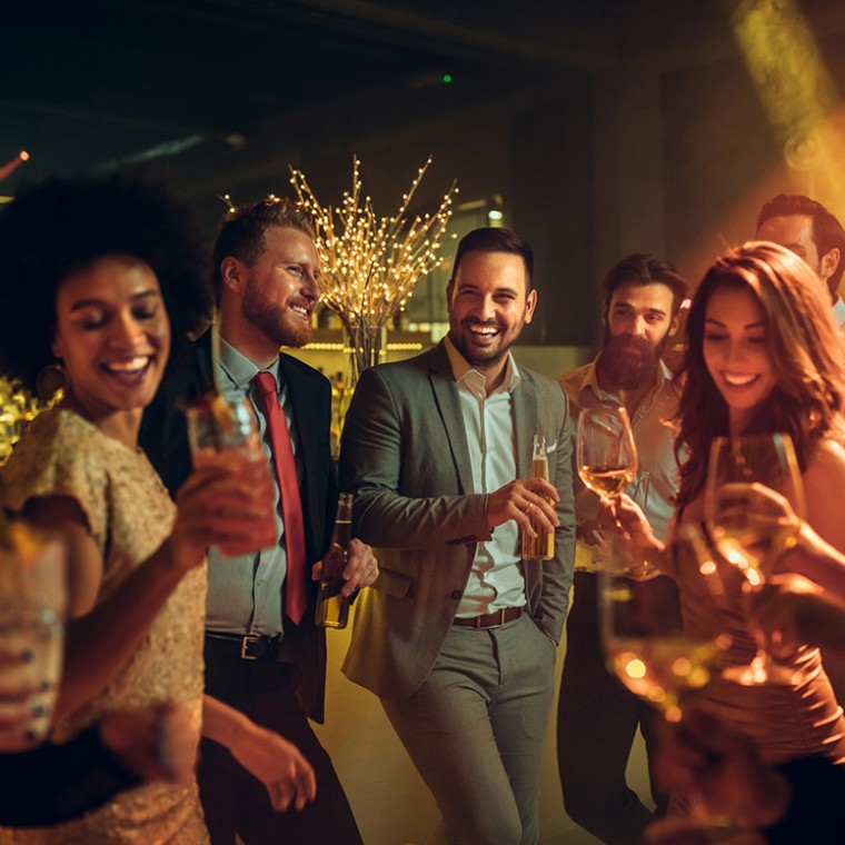 Group of people enjoying drinks