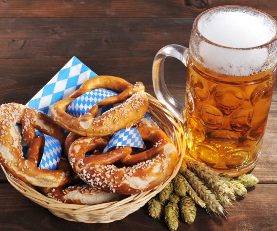 pretzels and beer oktoberfest
