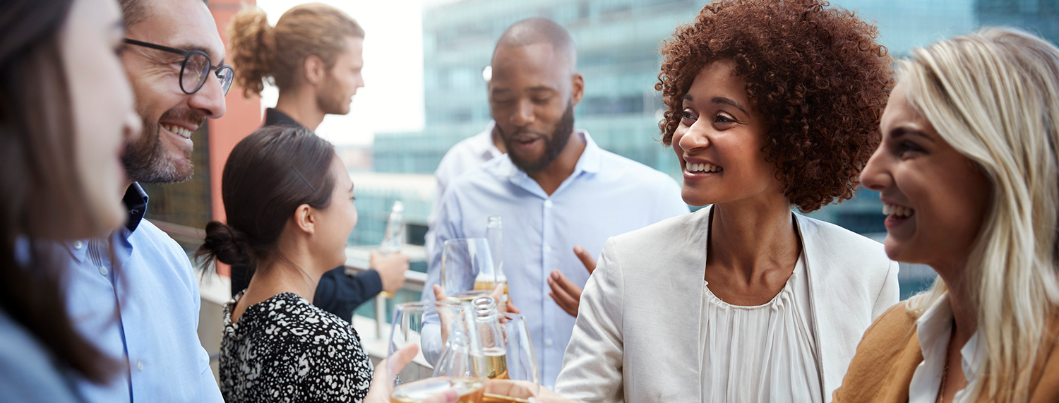 Business people enjoying some drinks