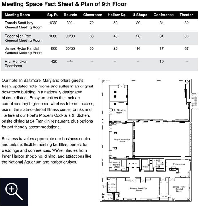 indigo sheet fact hotel Indigo  Events Downtown Hotel Meetings Board  & Baltimore