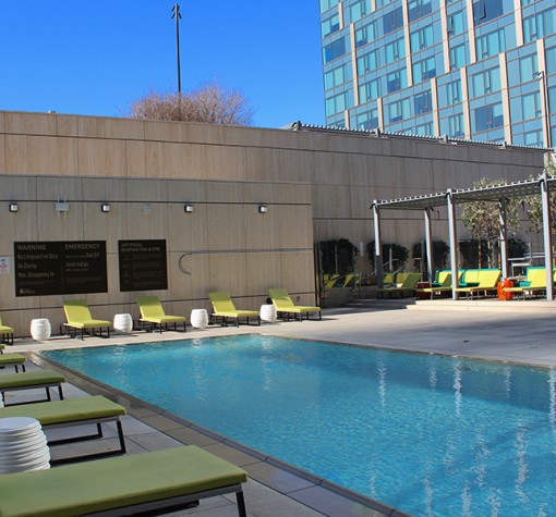 View of the upper pool deck venue