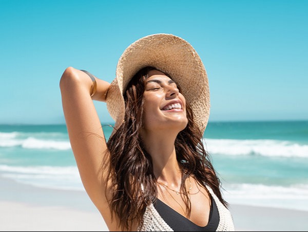 woman at the beach