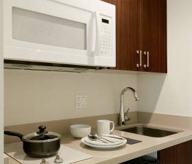 microwave and sink 