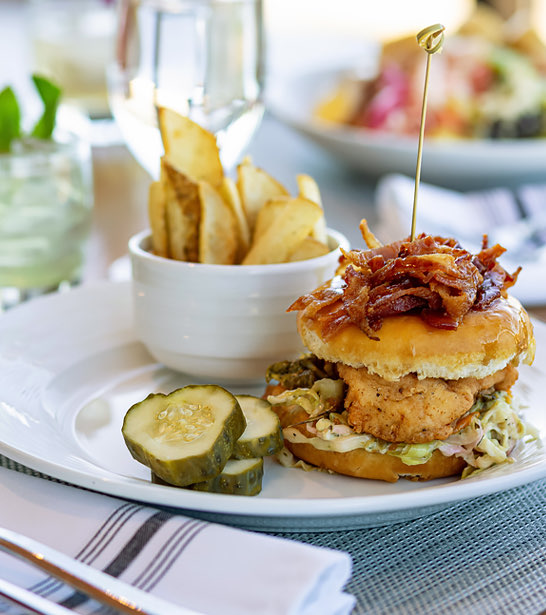 chicken sandwich with side of fries