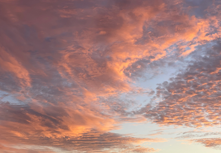 beautiful view of the sky with a sunset