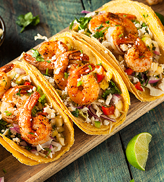 three tacos on a plate