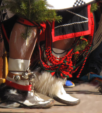 close up of native american feet