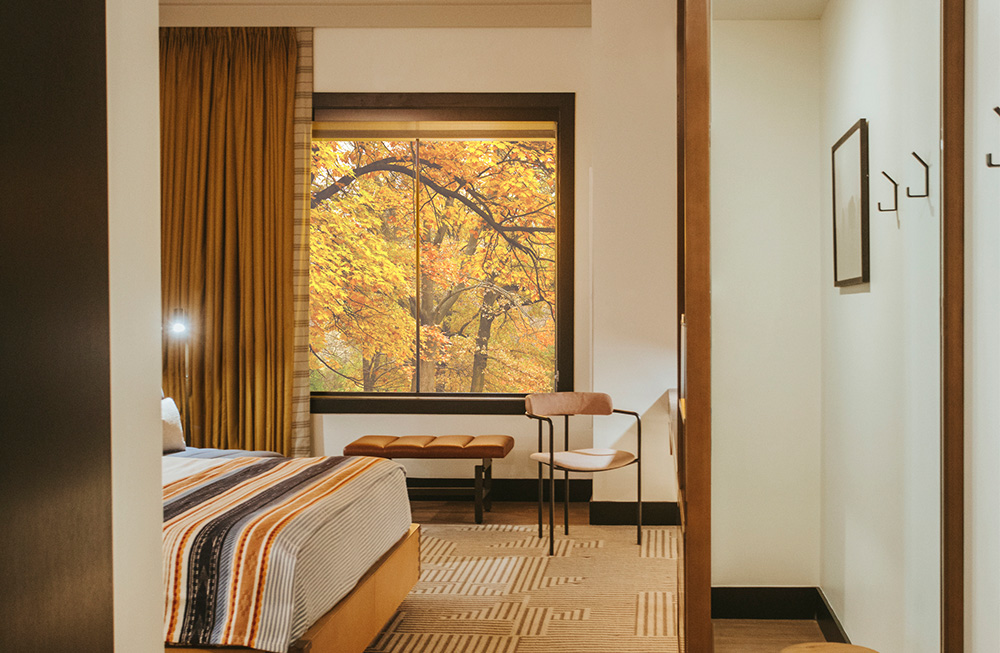 hotel room entrance view