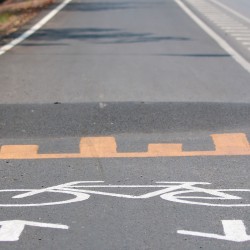 bike lane in asphalt