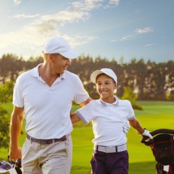 father and son golf