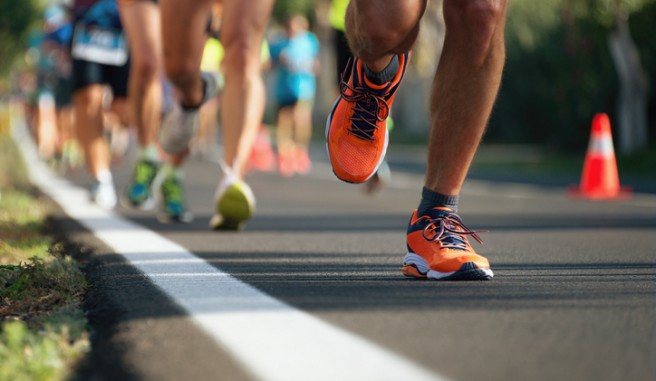 marathon runners feet
