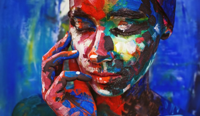woman with face and body painting