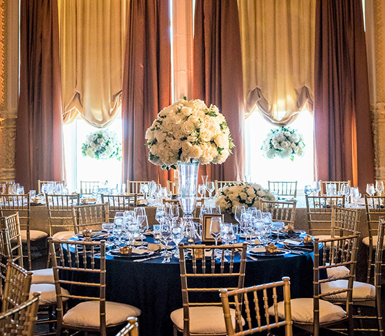large meeting space for a wedding