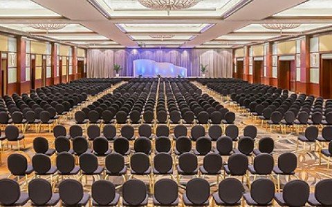Large meeting venue prepped for conference