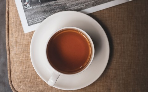 coffee on a table