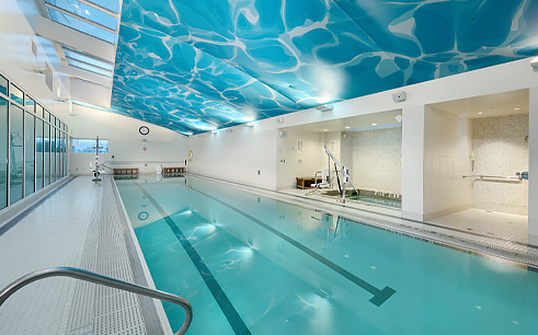 long indoor swimming pool