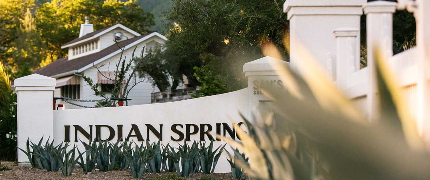 Indian Springs sign at the entrance