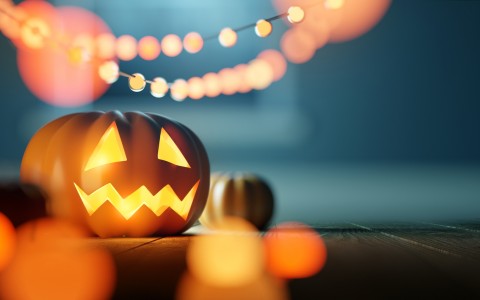 halloween pumpkins with lights