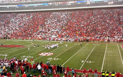 University of Arkansas stadium on game day