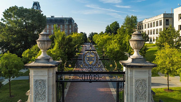 Begin your tour of the University of Arkansas from Fayetteville's best view: the lawn of Old Main.