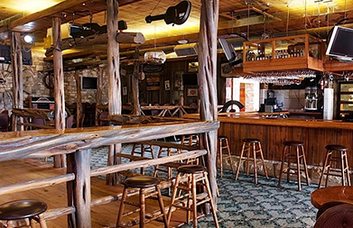 Bar and lounge area at the Inn Pub