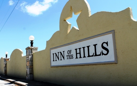 Exterior signage of Inn of the Hills