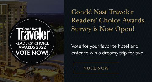 Condé Nast Traveler Readers Choice Awards Survey is now Open! Vote for your favorite hotel and enter to win a dreamy trip for two.
