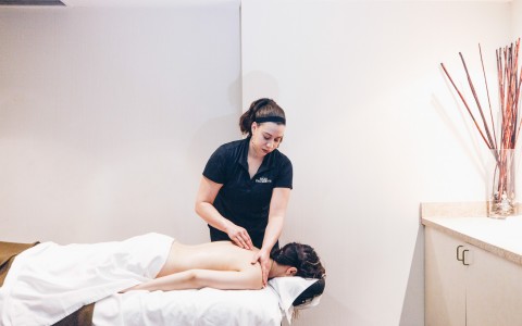 woman giving a massage