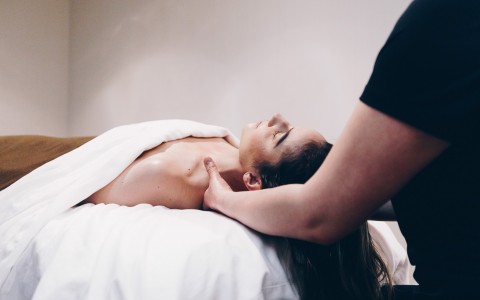 woman gets a massage