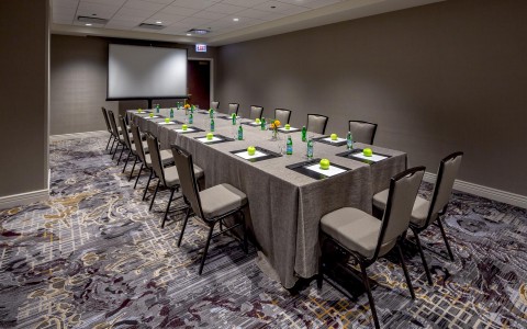 meeting space with a long table