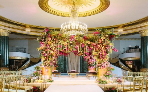 beautiful flower altar