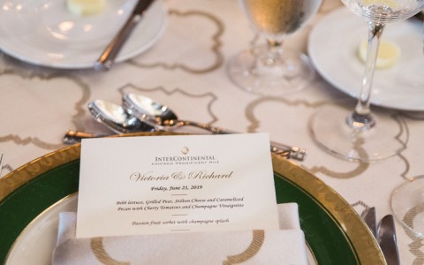 wedding plates and drinks