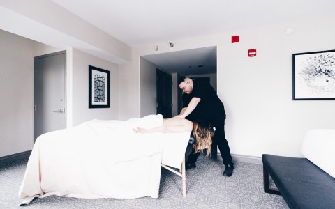 guest gets a massage