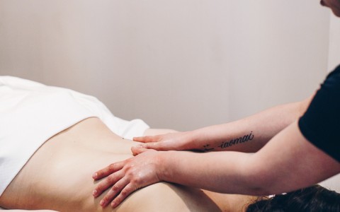 guest getting a massage