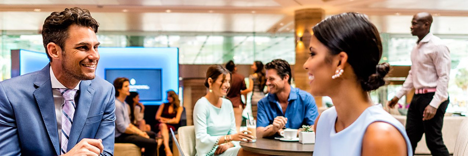 business coworkers having coffee