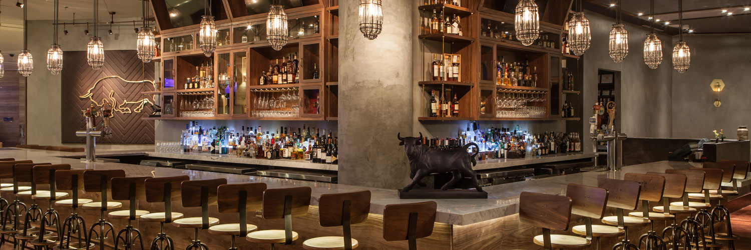view of bar