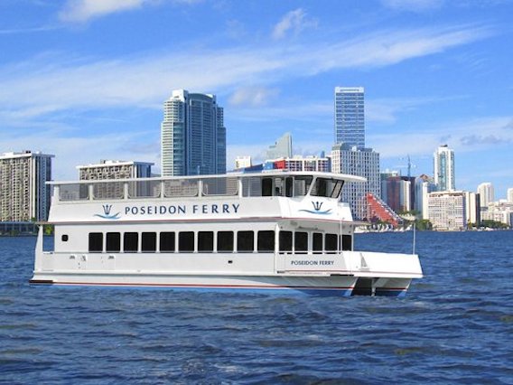 poseidon ferry boat on the water