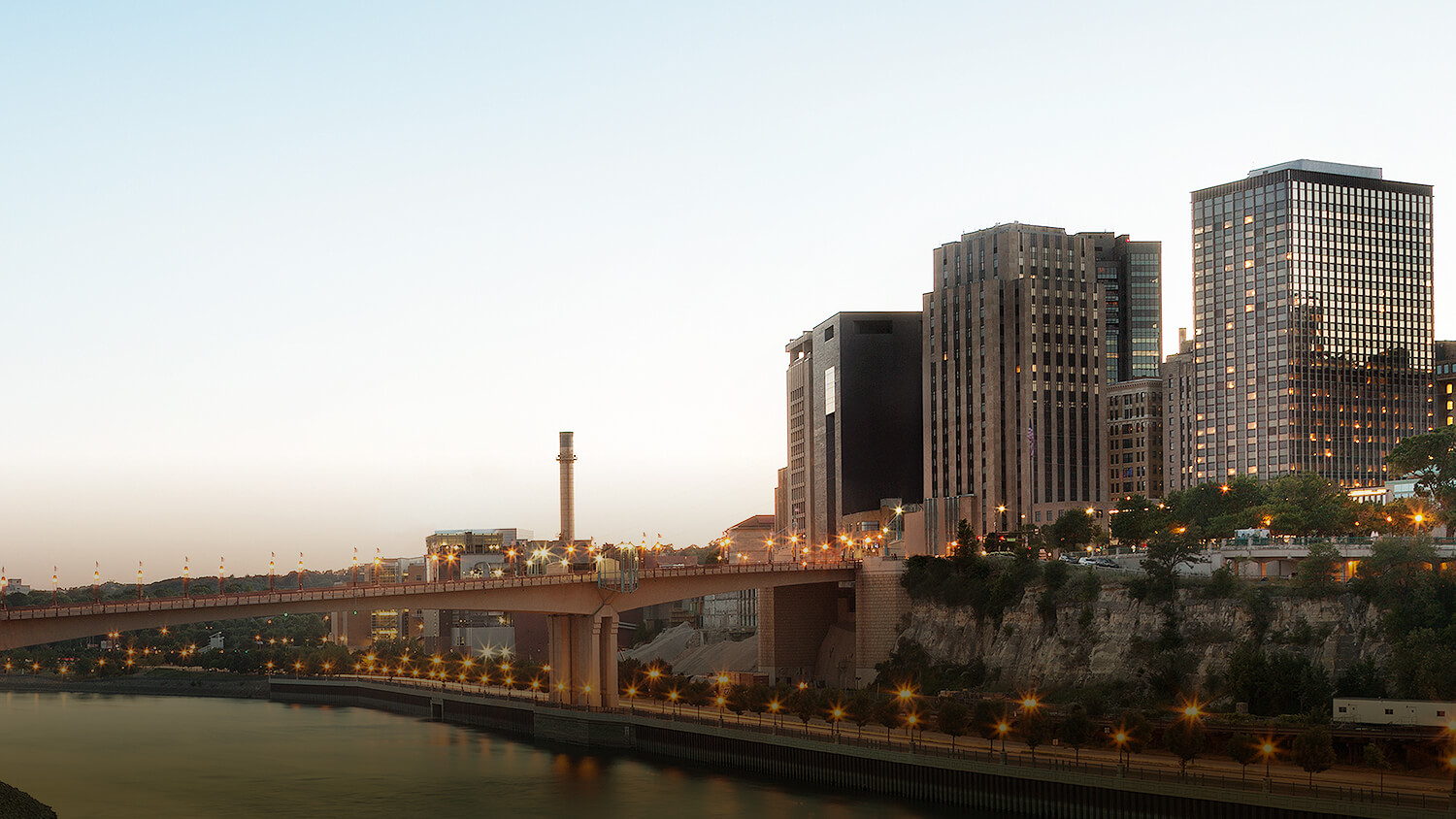 panoramic view of saint paul from the river