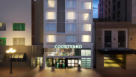 front view of courtyard by marriott san diego