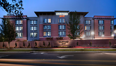 exterior of courtyard summerville at night time