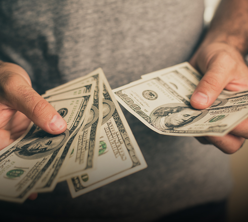 hands counting cash
