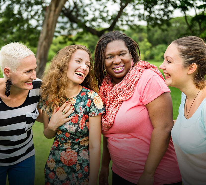 4 women posing