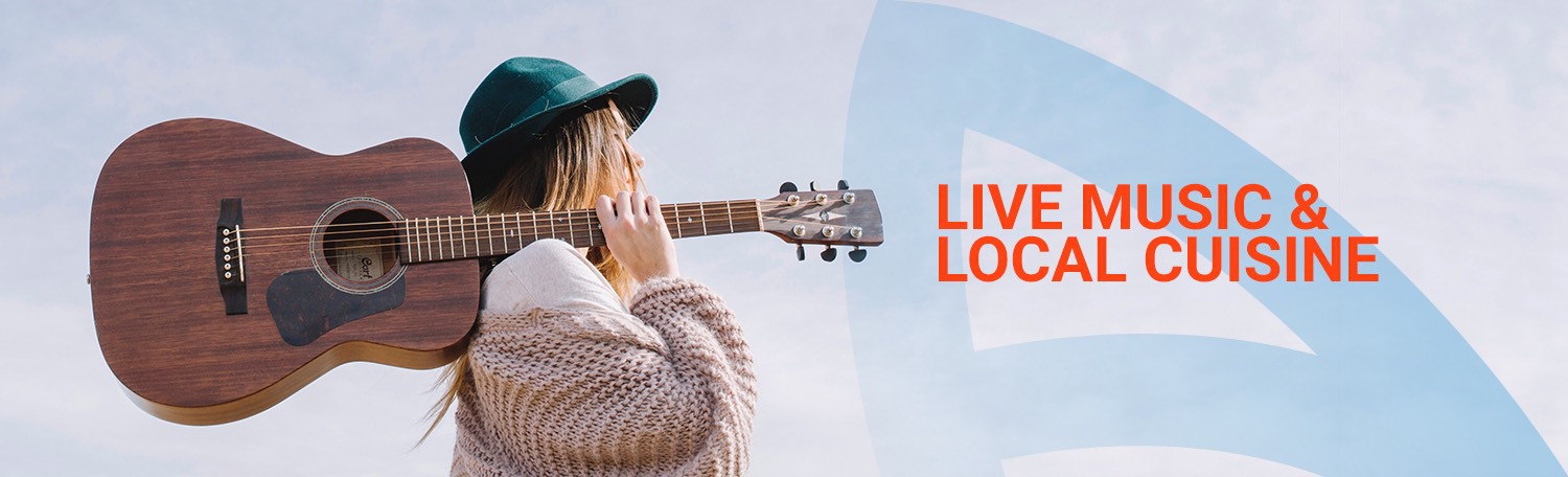 woman holding a guitar