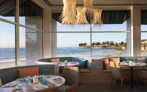 jack oneill restaurant interior seating overlooking the ocean