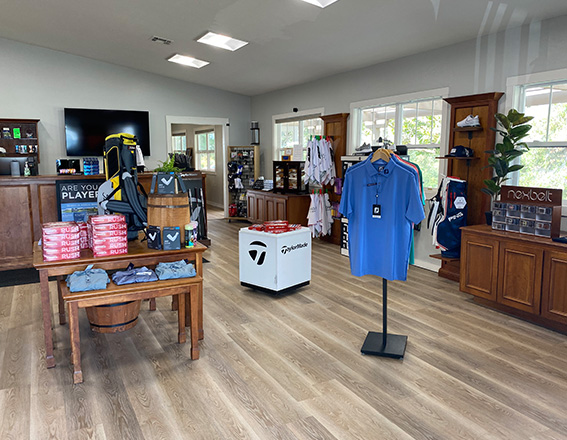 Interior of the golf pro shop at Encinitas Ranch