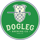 dogleg logo in green and white
