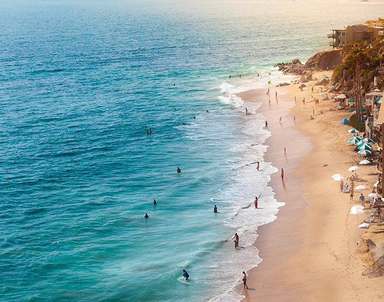 Birds eye view of the Laguna Beach shoreline