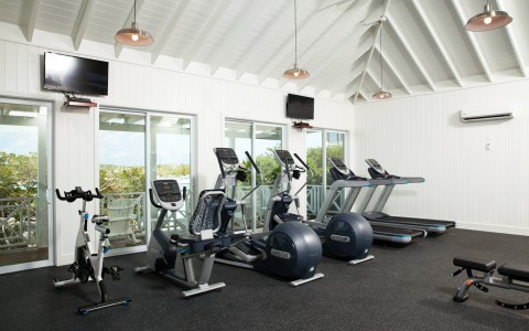 Internal view of a room with some Gym equipment 