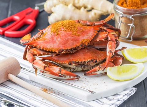 baked crabs with lemon