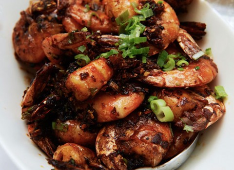 thai shrimp closeup